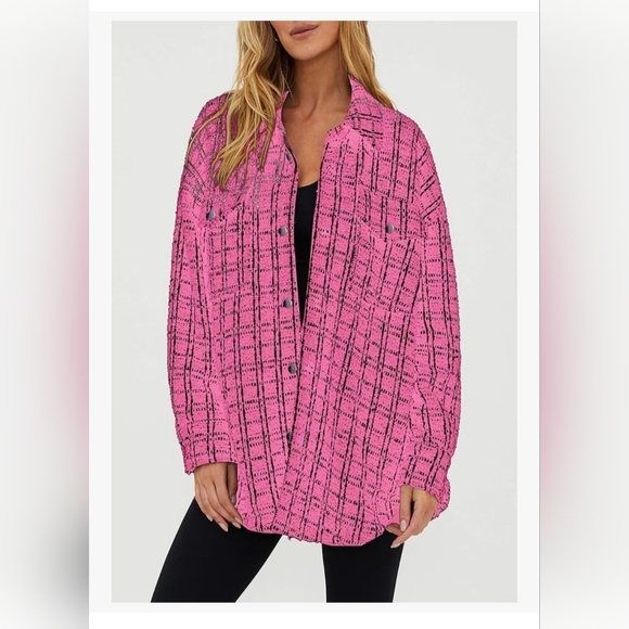 Long Sleeve Button Down Shacket #1050 NWOT - Picture 7 of 13